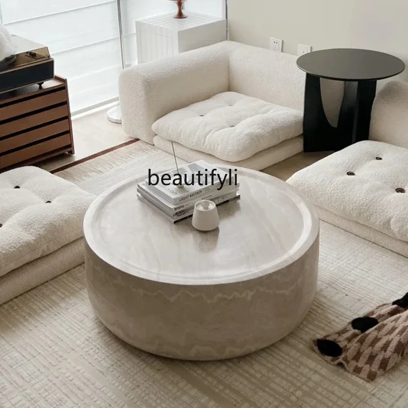 Dhh French round coffee table small apartment round tea table high artistic sense living room coffee table
Dhh French round coffee table small apartment round tea table high artistic sense living room coffee table