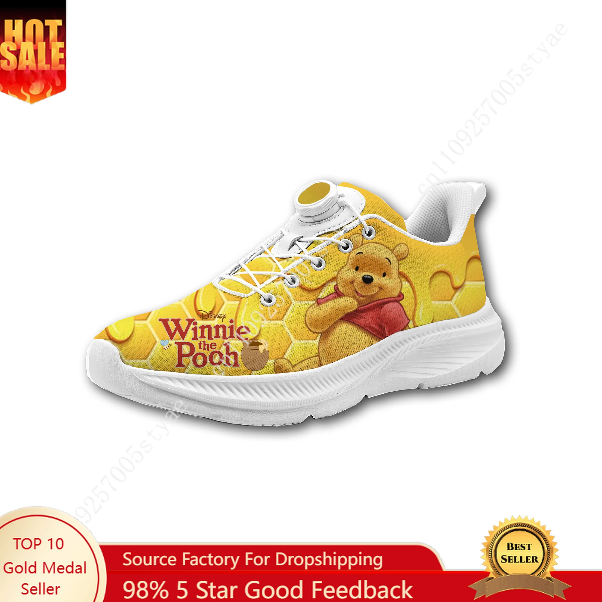 Disney Winnie The Pooh Sneakers Mans Womans Rotating Button Without Laces Running Shoes Outdoor Sports Personalized Custom Shoes
Disney Winnie The Pooh Sneakers Mans Womans Rotating Button Without Laces Running Shoes Outdoor Sports Personalized Custom Shoes
