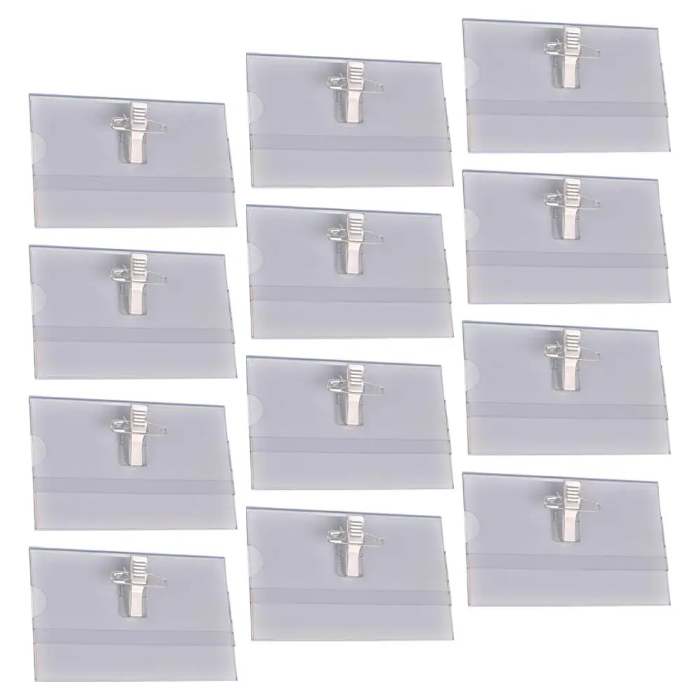 50pcs PVC Name Tag Holders Staff Badge Clips Clear ID Card Pockets Serrated Alligator Pins Security Badges Name Tags
50pcs PVC Name Tag Holders Staff Badge Clips Clear ID Card Pockets Serrated Alligator Pins Security Badges Name Tags
