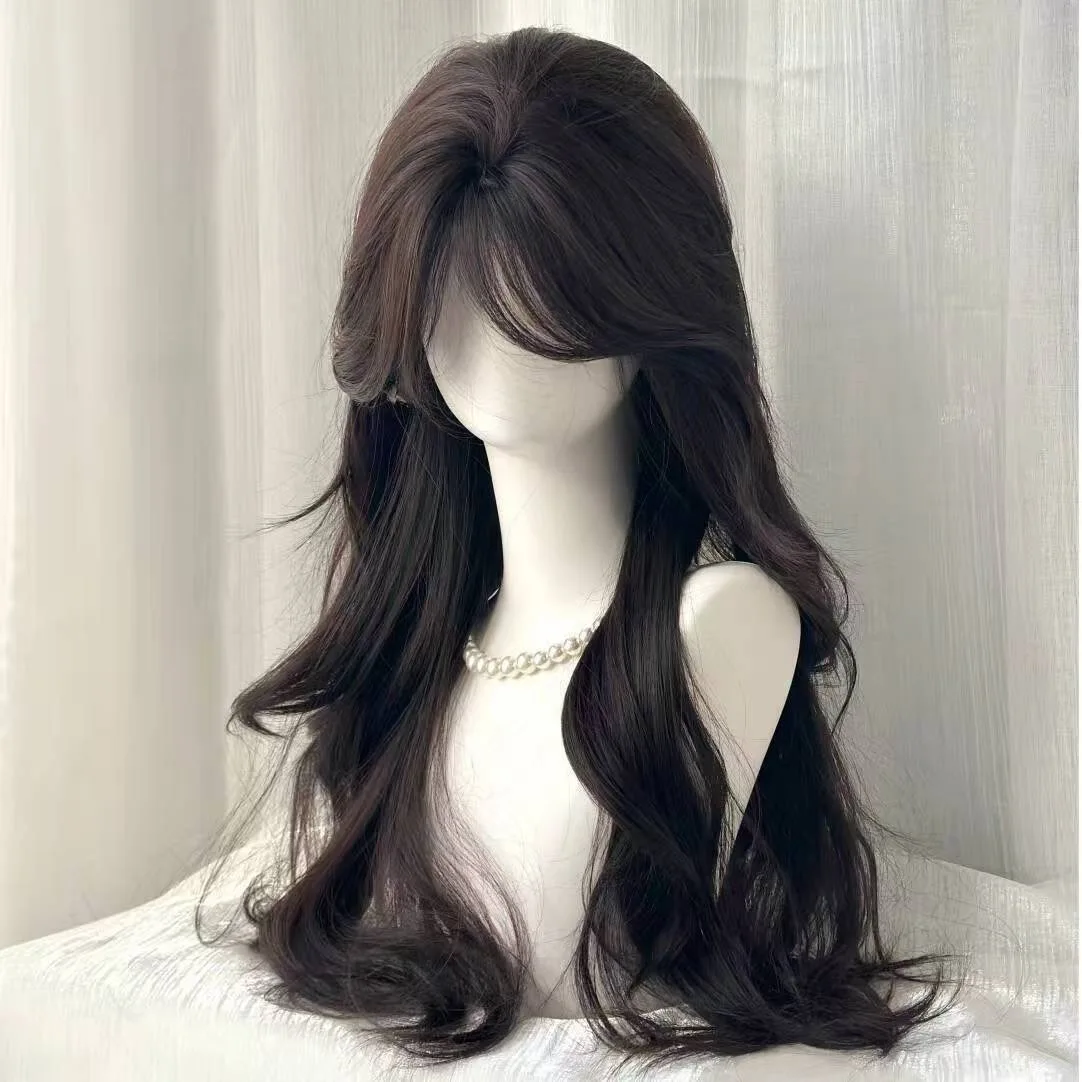 Synthetic Long Wavy Wig with Middle Part Bangs Natural Brown Black No Net Needed Easy Care Cosplay Party Daily Wear
Synthetic Long Wavy Wig with Middle Part Bangs Natural Brown Black No Net Needed Easy Care Cosplay Party Daily Wear