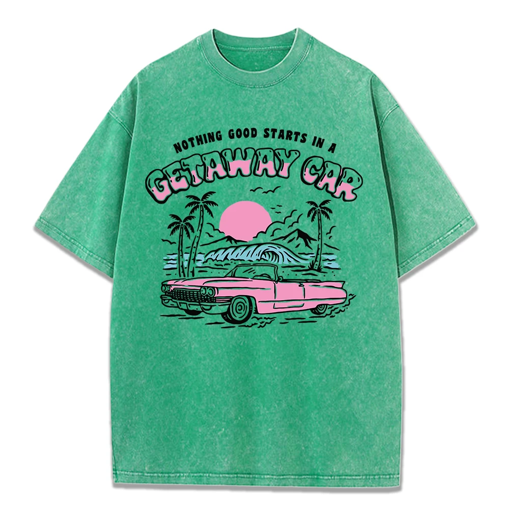 Getaway Car Printing Washed T Shirts Womens Cotton Tops Distressed O-Neck Comfortable Streetwear Summer Casual Womans Clothes
Getaway Car Printing Washed T Shirts Womens Cotton Tops Distressed O-Neck Comfortable Streetwear Summer Casual Womans Clothes