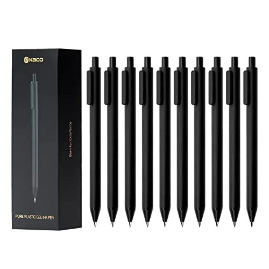 Gel Pens, 0.5 mm Fine Point, Black Ink 10 Count, Quick Dry Smooth Writing, Aesthetic Office Supplies Refillable Retractable
Gel Pens, 0.5 mm Fine Point, Black Ink 10 Count, Quick Dry Smooth Writing, Aesthetic Office Supplies Refillable Retractable
