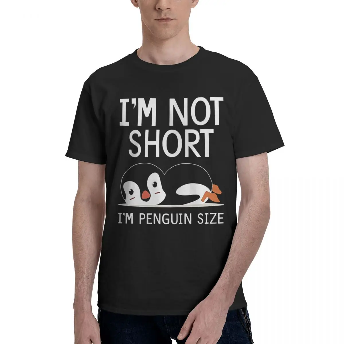 Im Not Short Im Penguin Letter Animals, 100% хлопок, повседневная дышащая удобная футболка, элитная мужская одежда, мужские подарки
Im Not Short Im Penguin Letter Animals, 100% хлопок, повседневная дышащая удобная футболка, элитная мужская одежда, мужские подарки