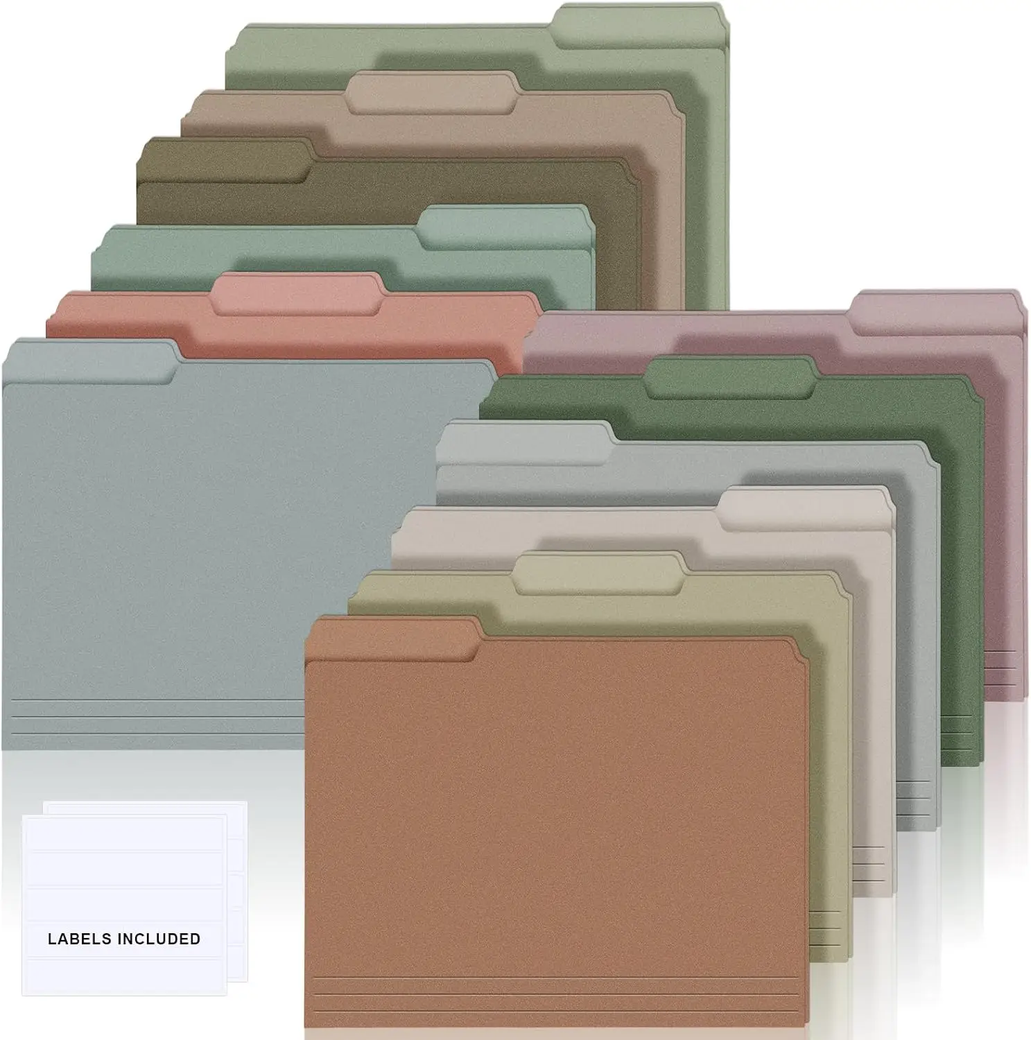 24 Colored File Folders Letter Size, 1/3 Cut Tabs, Retro Colors, Office School Home Organizer
24 Colored File Folders Letter Size, 1/3 Cut Tabs, Retro Colors, Office School Home Organizer