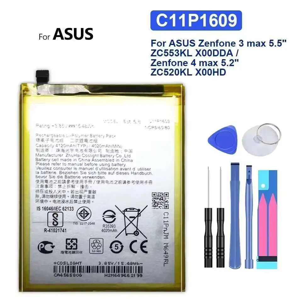 Прочный аккумулятор мобильного телефона для Asus Zenfone 3 Max 5,5 дюйма ZC553KL X00DDA 4 Max 5,2 дюйма ZC520KL X00HD Высокая емкость 4120 мАч C11P1609
Прочный аккумулятор мобильного телефона для Asus Zenfone 3 Max 5,5 дюйма ZC553KL X00DDA 4 Max 5,2 дюйма ZC520KL X00HD Высокая емкость 4120 мАч C11P1609