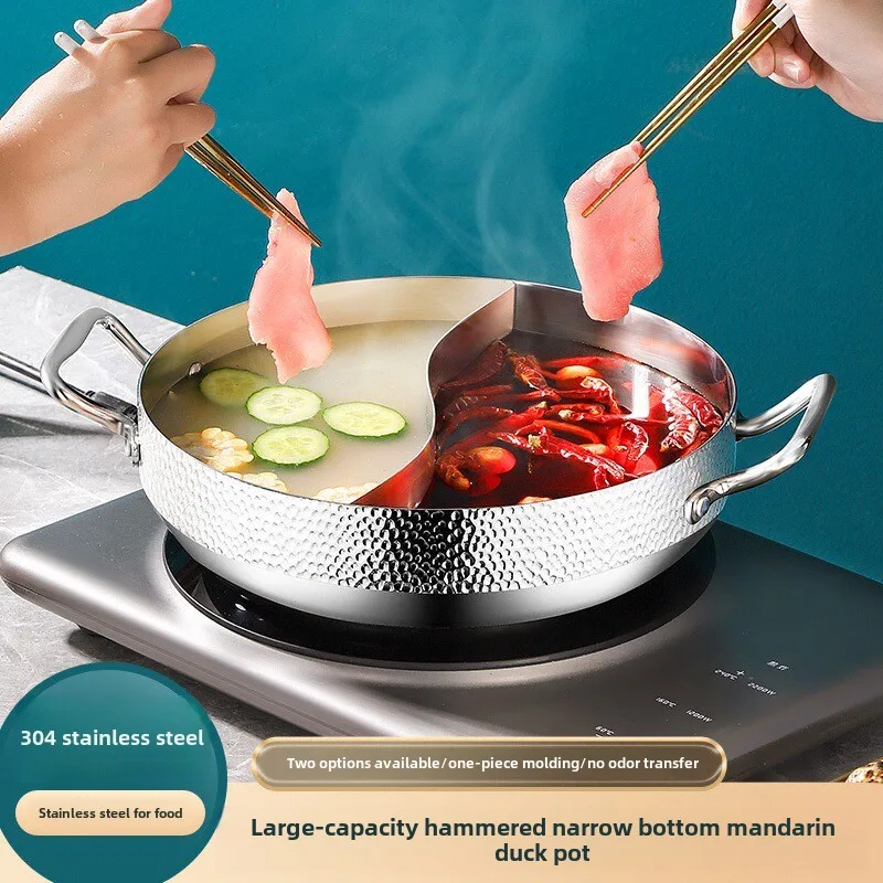 Stainless Steel Hotpot Manual Large Capacity Hammer Pot 3-layer Steel Clear Soup Pot Commercial Double Flavor Hot Pot Induction
Stainless Steel Hotpot Manual Large Capacity Hammer Pot 3-layer Steel Clear Soup Pot Commercial Double Flavor Hot Pot Induction