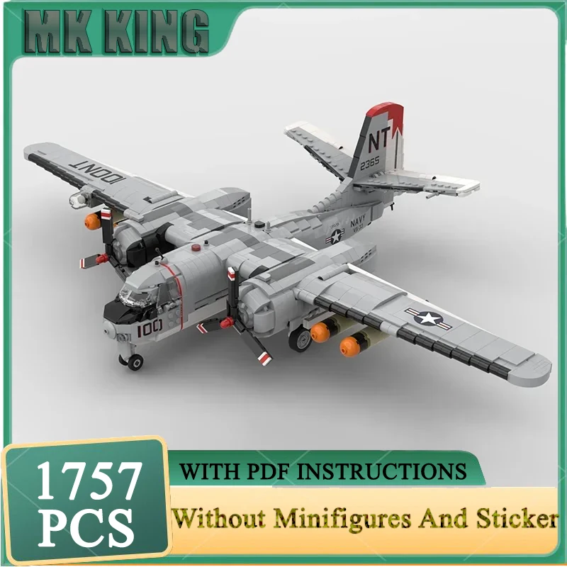 Moc Building Blocks Military Series 1:35 Scale S-2 Aircraft Tracker Model Technology Bricks DIY Assembly Patrol Toys Gifts
Moc Building Blocks Military Series 1:35 Scale S-2 Aircraft Tracker Model Technology Bricks DIY Assembly Patrol Toys Gifts