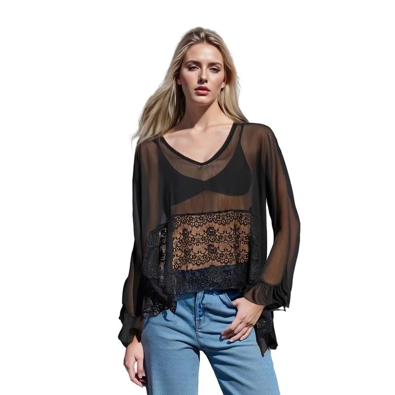 Sheer Batwing Sve Top Lace Shirt Women's Fashion Spring 2026 Other Style Other Fabric 100% Other Material Cross-Border
Sheer Batwing Sve Top Lace Shirt Women's Fashion Spring 2026 Other Style Other Fabric 100% Other Material Cross-Border