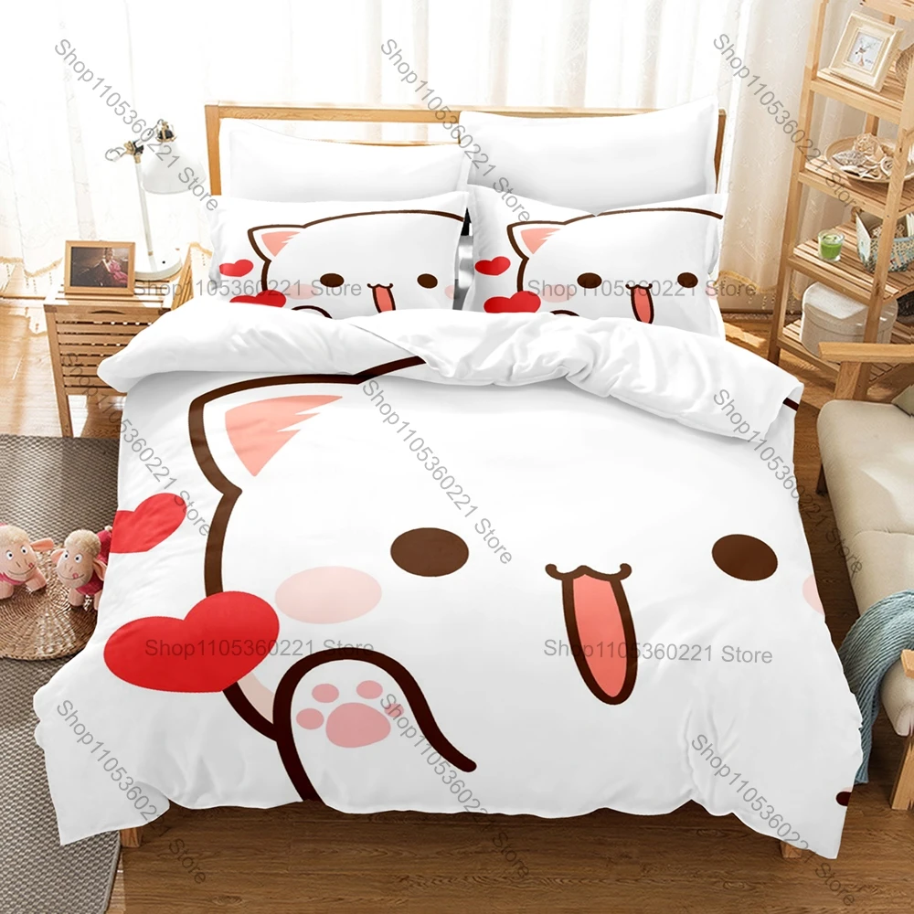 Popular Peach Cat IP Duvet Cover + 2 Pillowcases, Lovely Pink Cat Pattern Bedding Set for Fan Collection
Popular Peach Cat IP Duvet Cover + 2 Pillowcases, Lovely Pink Cat Pattern Bedding Set for Fan Collection
