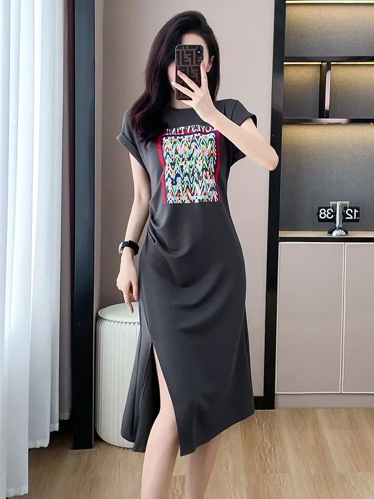 2024 Summer Solid Color Printed Cotton Round Neck Short Sleeve A-line Dress Women's Casual Daily Holiday Clothing L414
2024 Summer Solid Color Printed Cotton Round Neck Short Sleeve A-line Dress Women's Casual Daily Holiday Clothing L414