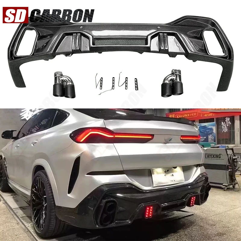 For BMW X6 Series G06 2019-2023 LD Style Carbon Fiber Rear Lip Diffuser Back Bumper Spoiler Small encircleme Car Accessories
For BMW X6 Series G06 2019-2023 LD Style Carbon Fiber Rear Lip Diffuser Back Bumper Spoiler Small encircleme Car Accessories