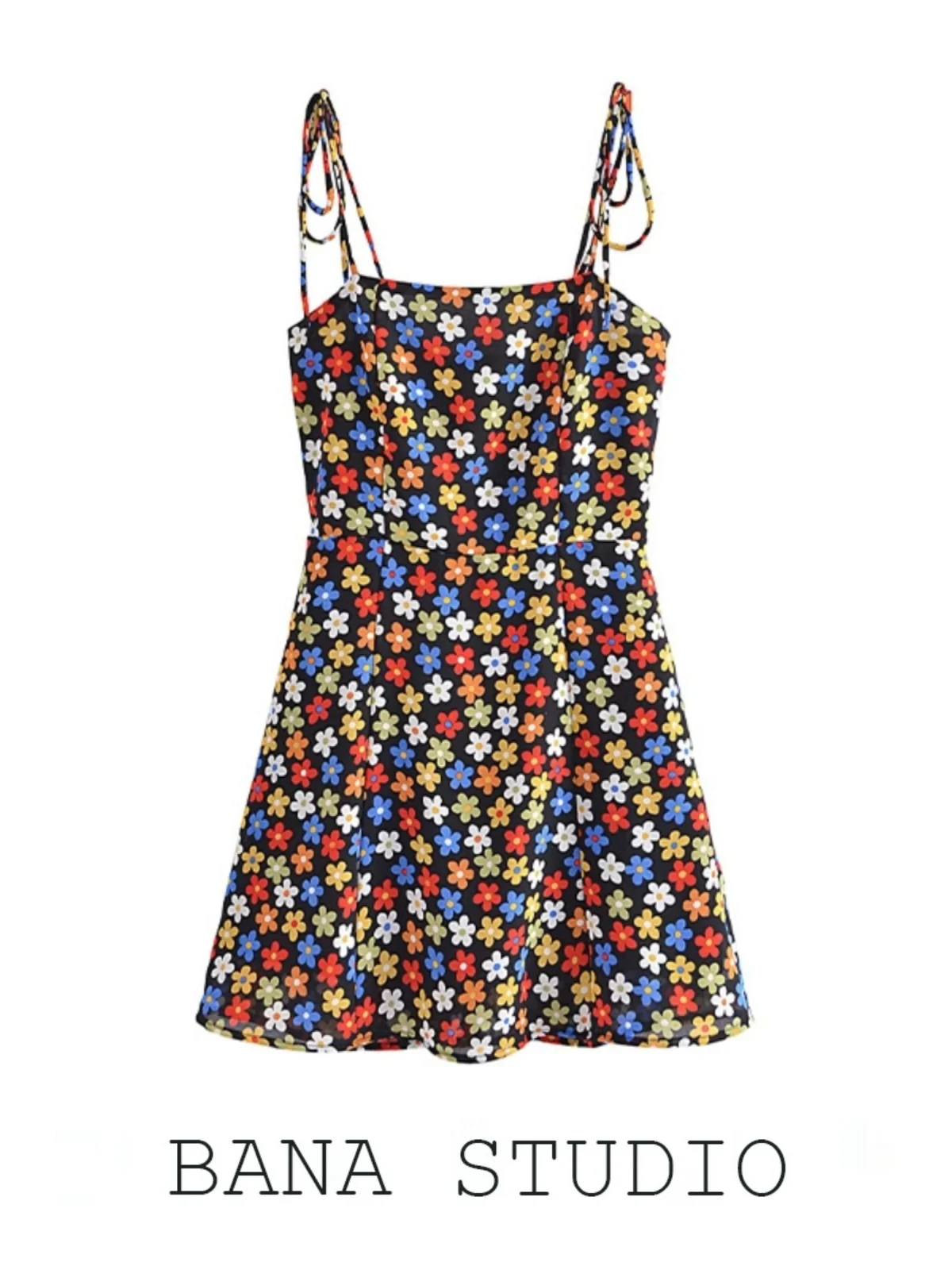BANA Holiday Black Bottom Flower Print Strap Dress Women's Short Skirt Strap Dress Summer High Waist Ins Style Pure Color X-S...
BANA Holiday Black Bottom Flower Print Strap Dress Women's Short Skirt Strap Dress Summer High Waist Ins Style Pure Color X-S...