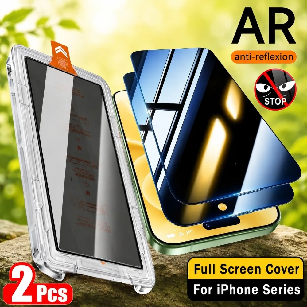 2Pcs Anti Spy Full Screen Protector for iPhone 17 16 15 14 Pro Max Air 16 15 Plus 13 12 11 Pro Mini One Click Installation Glass
2Pcs Anti Spy Full Screen Protector for iPhone 17 16 15 14 Pro Max Air 16 15 Plus 13 12 11 Pro Mini One Click Installation Glass