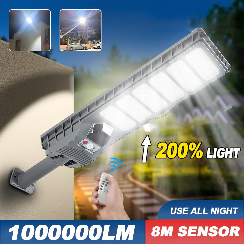 100000LM Outdoor Solar Lights Waterproof Large Battery Solar Lamp Spotlight Remote Control Wall Lamp Garden Sensor Street Light
100000LM Outdoor Solar Lights Waterproof Large Battery Solar Lamp Spotlight Remote Control Wall Lamp Garden Sensor Street Light