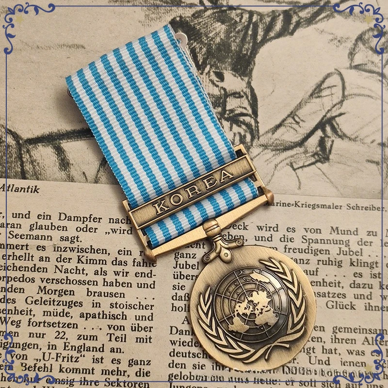 Replica of the UN peacekeeping force medal UN badge, replica
Replica of the UN peacekeeping force medal UN badge, replica