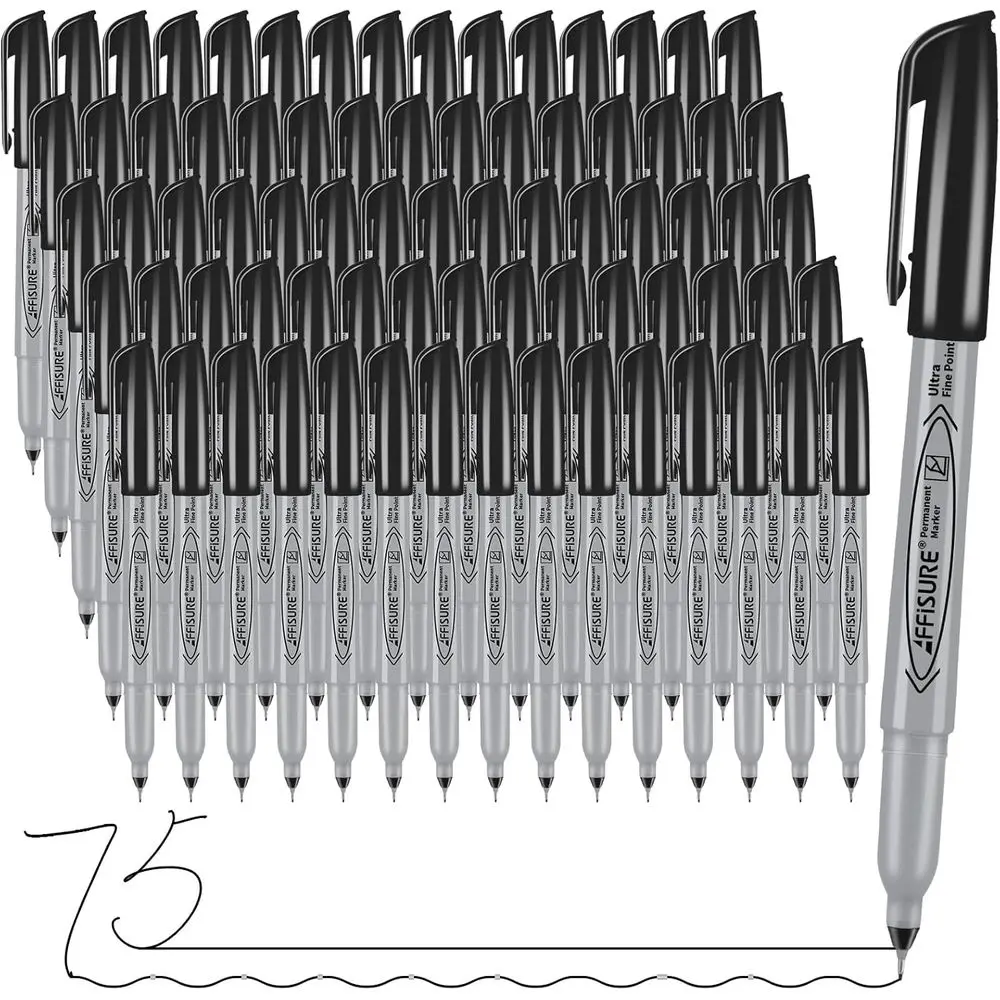 Fine Point Permanent Markers, 75 Pack, 0.4mm, Quick Dry, Waterproof, Durable, Versatile Surface Marking
Fine Point Permanent Markers, 75 Pack, 0.4mm, Quick Dry, Waterproof, Durable, Versatile Surface Marking