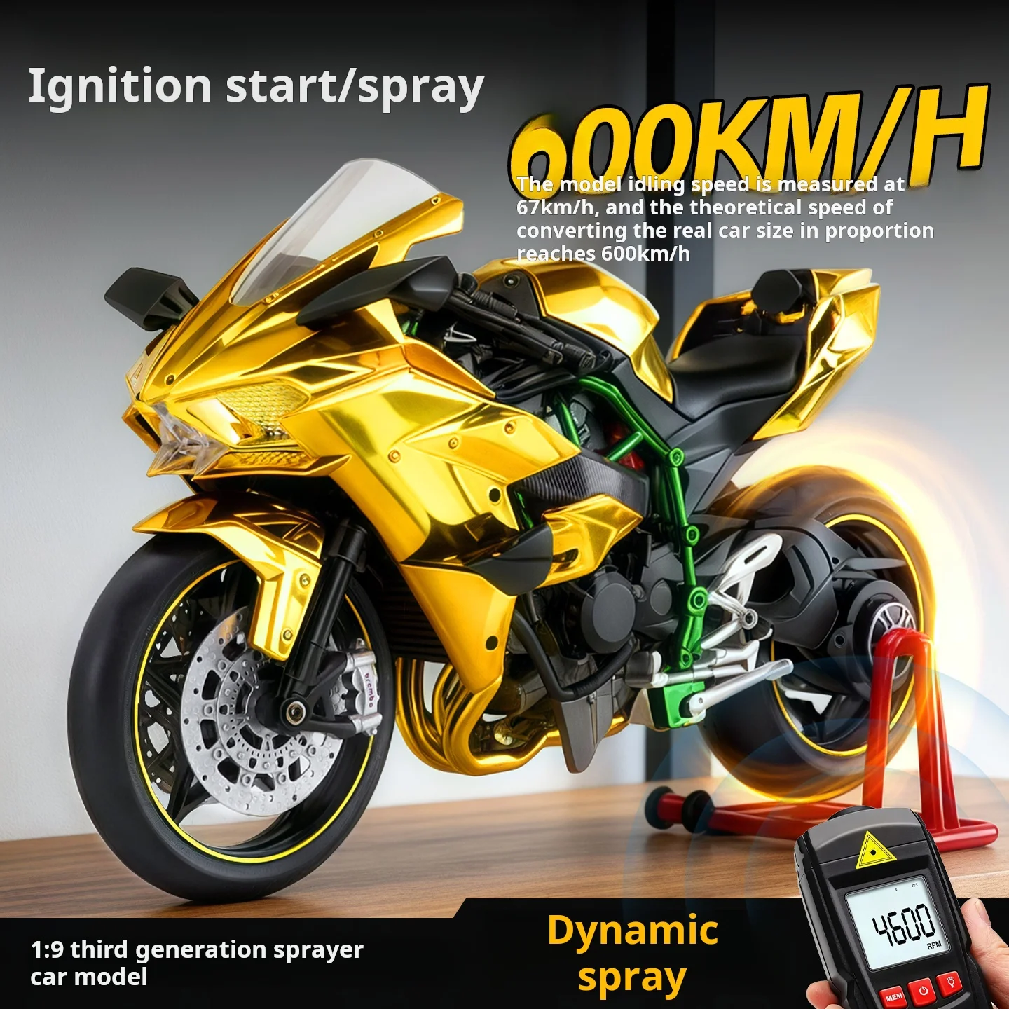 Golden 1:9 Simulation Third-generation spray model Kawasaki motorcycle alloy model sound&light boys' Fashion gift collectibles
Golden 1:9 Simulation Third-generation spray model Kawasaki motorcycle alloy model sound&light boys' Fashion gift collectibles
