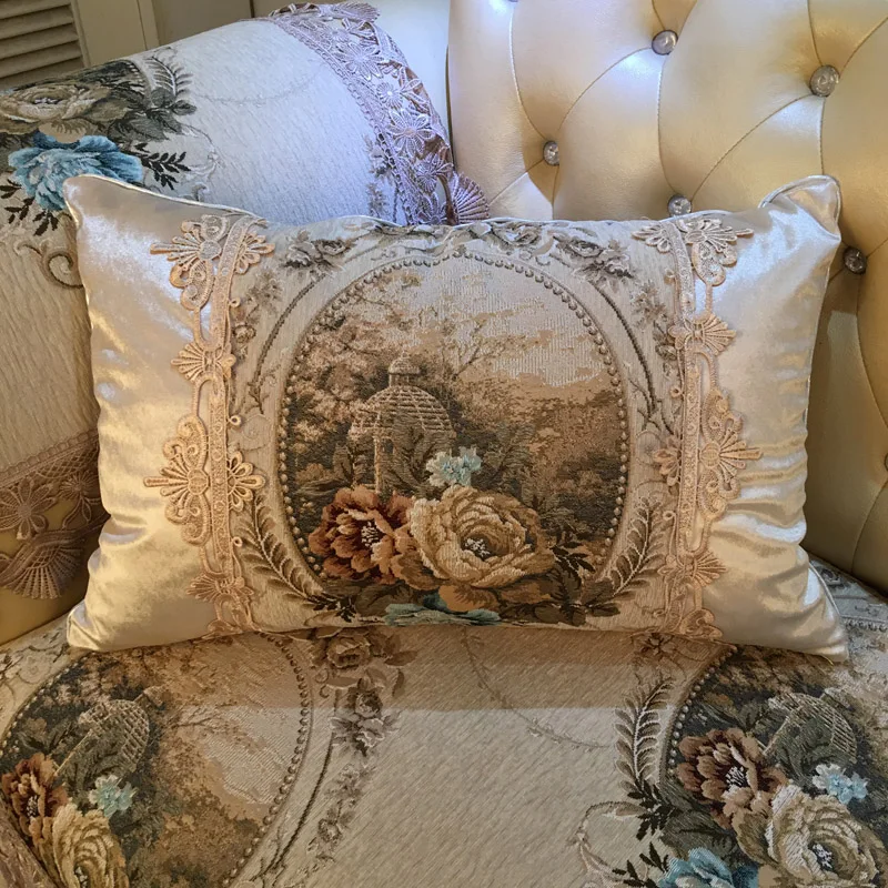 European Pillowcase Decorative Pillows for Sofa Luxury Bedside Backrest Waist Pillow Embroidery Cushion Cover Customized
European Pillowcase Decorative Pillows for Sofa Luxury Bedside Backrest Waist Pillow Embroidery Cushion Cover Customized