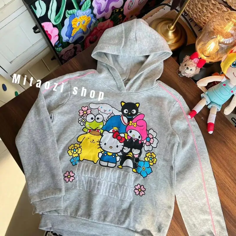 Зимний свитер Sanrio с капюшоном для девочек Sanrio Hello Kittys Melody Cinnamoroll аниме плюшевые игрушки для детей подарки на день рождения 
Зимний свитер Sanrio с капюшоном для девочек Sanrio Hello Kittys Melody Cinnamoroll аниме плюшевые игрушки для детей подарки на день рождения