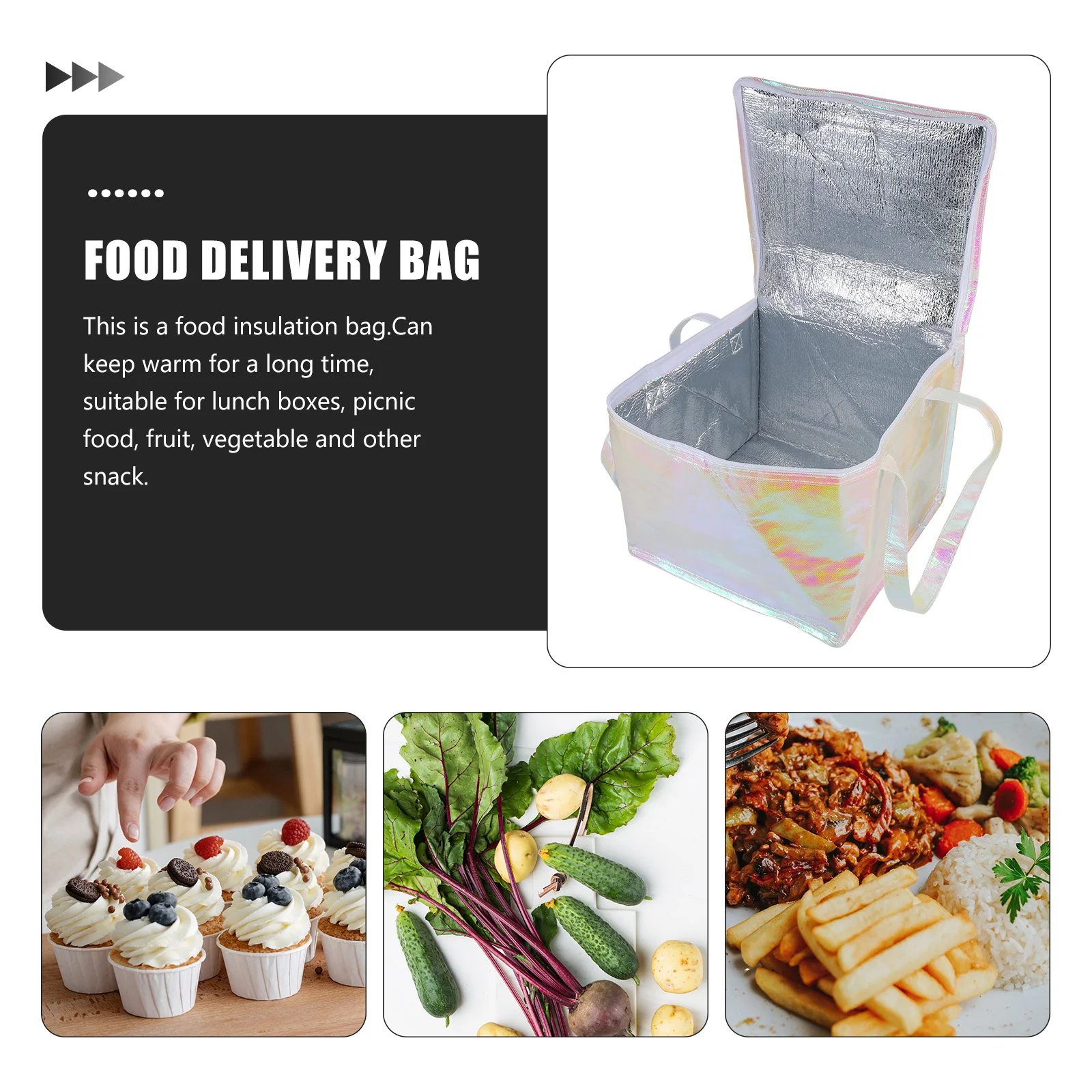 Food Delivery Bag Insulated Multi-Function Portable Grocery Bag Large Capacity Thermal Food Delivery Pouch for Outdoor
Food Delivery Bag Insulated Multi-Function Portable Grocery Bag Large Capacity Thermal Food Delivery Pouch for Outdoor
