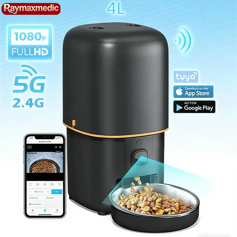 Raymax 2L/4L Automatic Cat Feeder Camera Pet Smart Food Kibble Dispenser 2.4G/5GWiFi Tuya APP Control Auto Feeder For Cats Dogs
Raymax 2L/4L Automatic Cat Feeder Camera Pet Smart Food Kibble Dispenser 2.4G/5GWiFi Tuya APP Control Auto Feeder For Cats Dogs