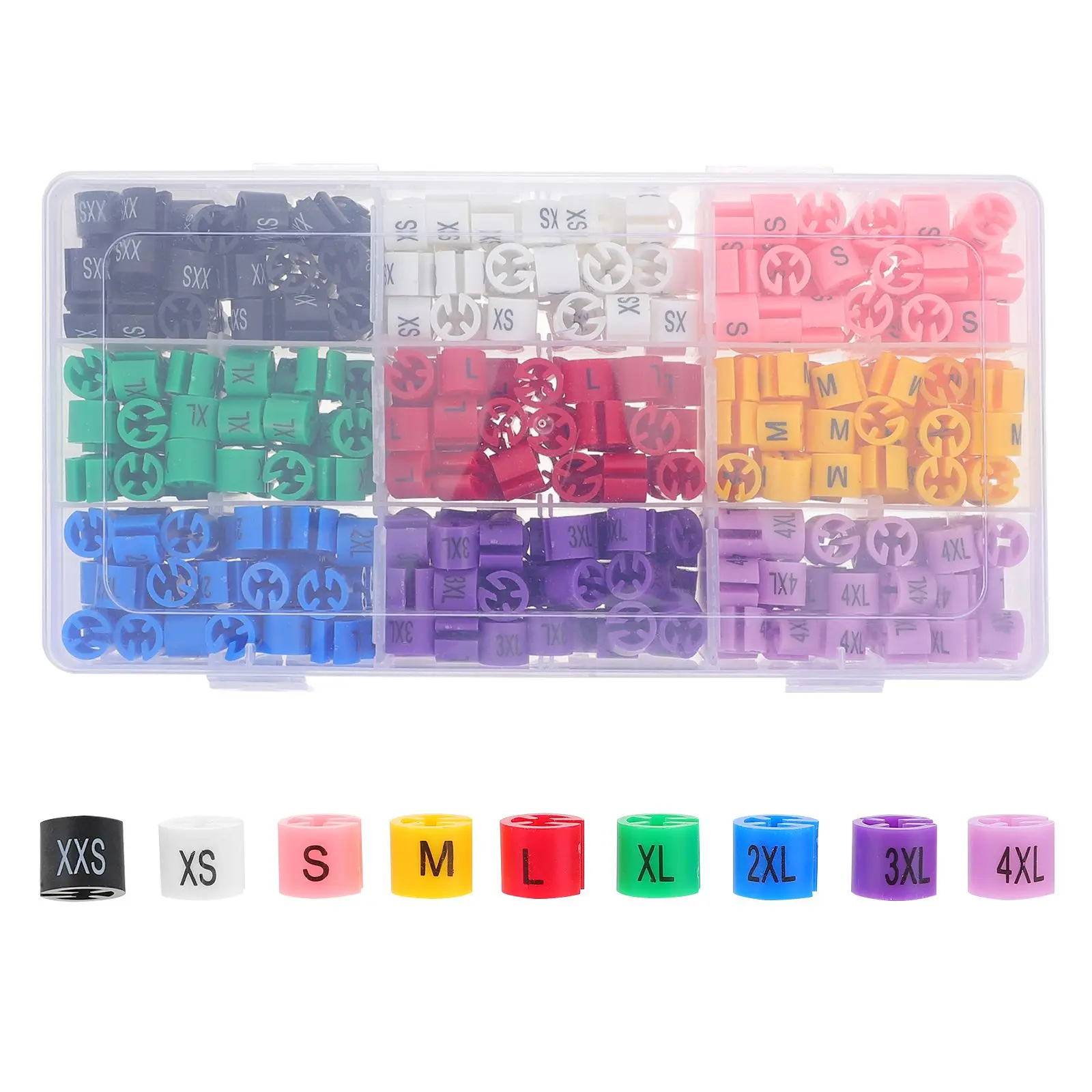 450 Pcs Hanger Size Markers Plastic Clothes Tags Color Coding Garment Sizes Smooth Premium Quality Save Time Labor
450 Pcs Hanger Size Markers Plastic Clothes Tags Color Coding Garment Sizes Smooth Premium Quality Save Time Labor