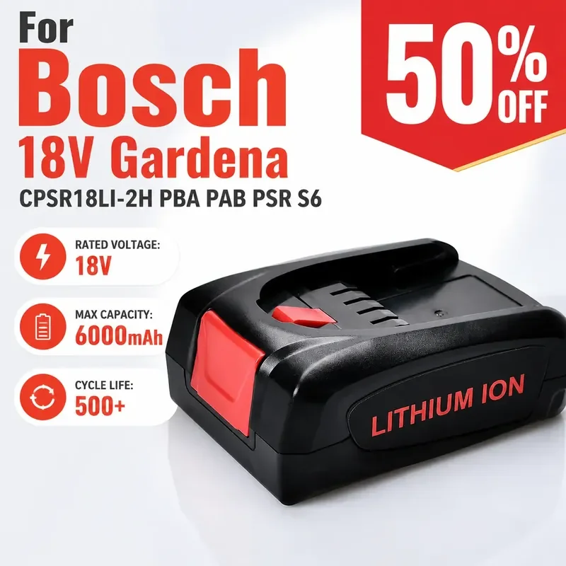 For Bosch 18V Gardena CPSR18LI-2H PBA PAB PSR S6 Battery
For Bosch 18V Gardena CPSR18LI-2H PBA PAB PSR S6 Battery