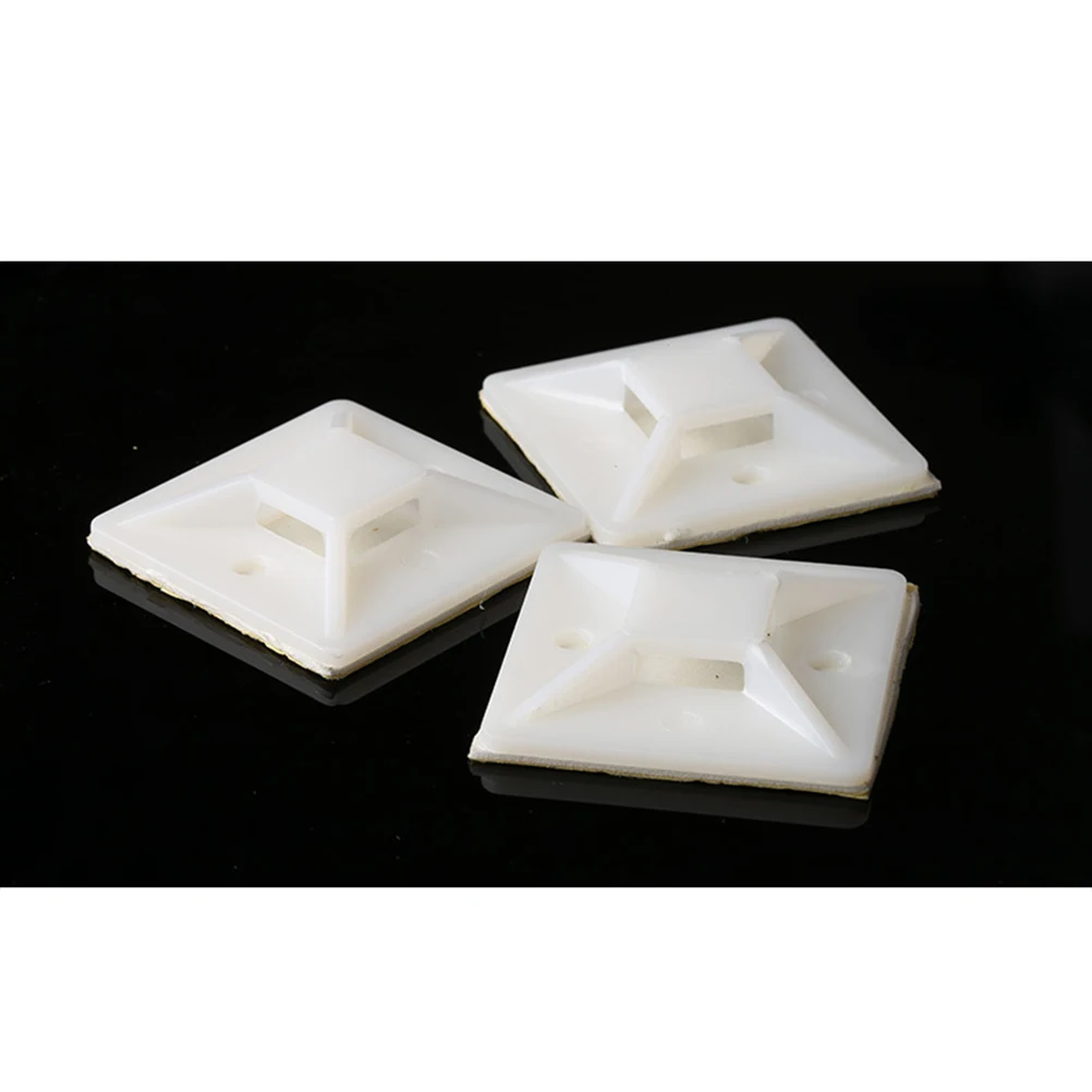 100Pcs Cable Tie Base with Adhesive Back Mount for Nylon Zip Ties Wire Bundle Organizer Clips Holders Home Office Management
100Pcs Cable Tie Base with Adhesive Back Mount for Nylon Zip Ties Wire Bundle Organizer Clips Holders Home Office Management