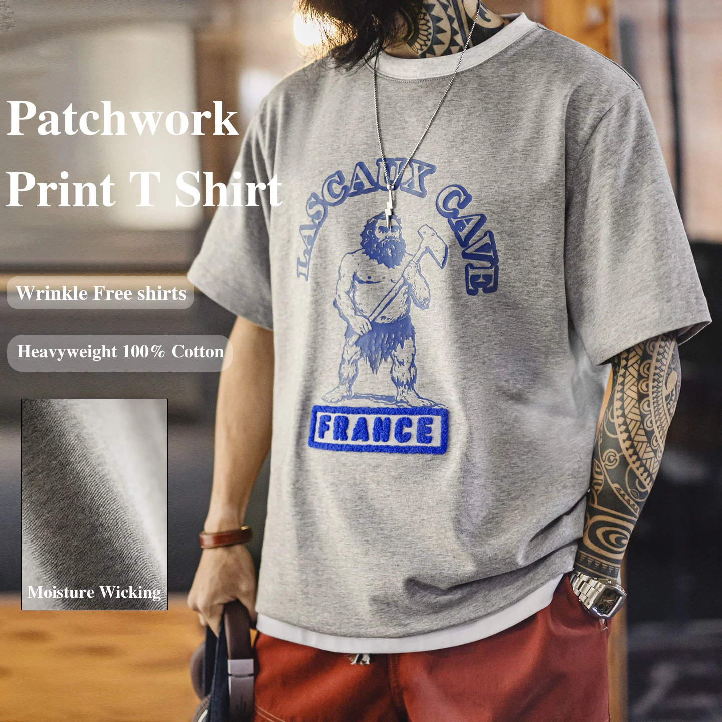 Maden Summer Men's T Short Vintage Patchwork Tribal Print Crew Neck Lightweight Casual Workwear Tee 100% Cotton Wrinkle Free Tee
Maden Summer Men's T Short Vintage Patchwork Tribal Print Crew Neck Lightweight Casual Workwear Tee 100% Cotton Wrinkle Free Tee