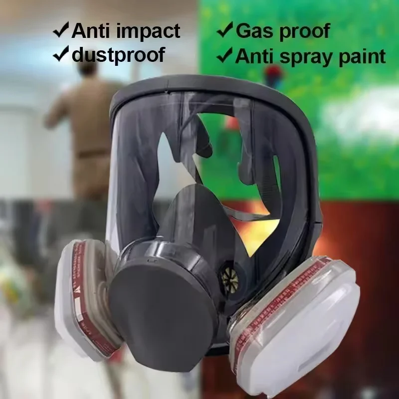 6800 type gas mask - large size - reusable full-face protective mask - gas sprayer - chemicals - wood dust
6800 type gas mask - large size - reusable full-face protective mask - gas sprayer - chemicals - wood dust