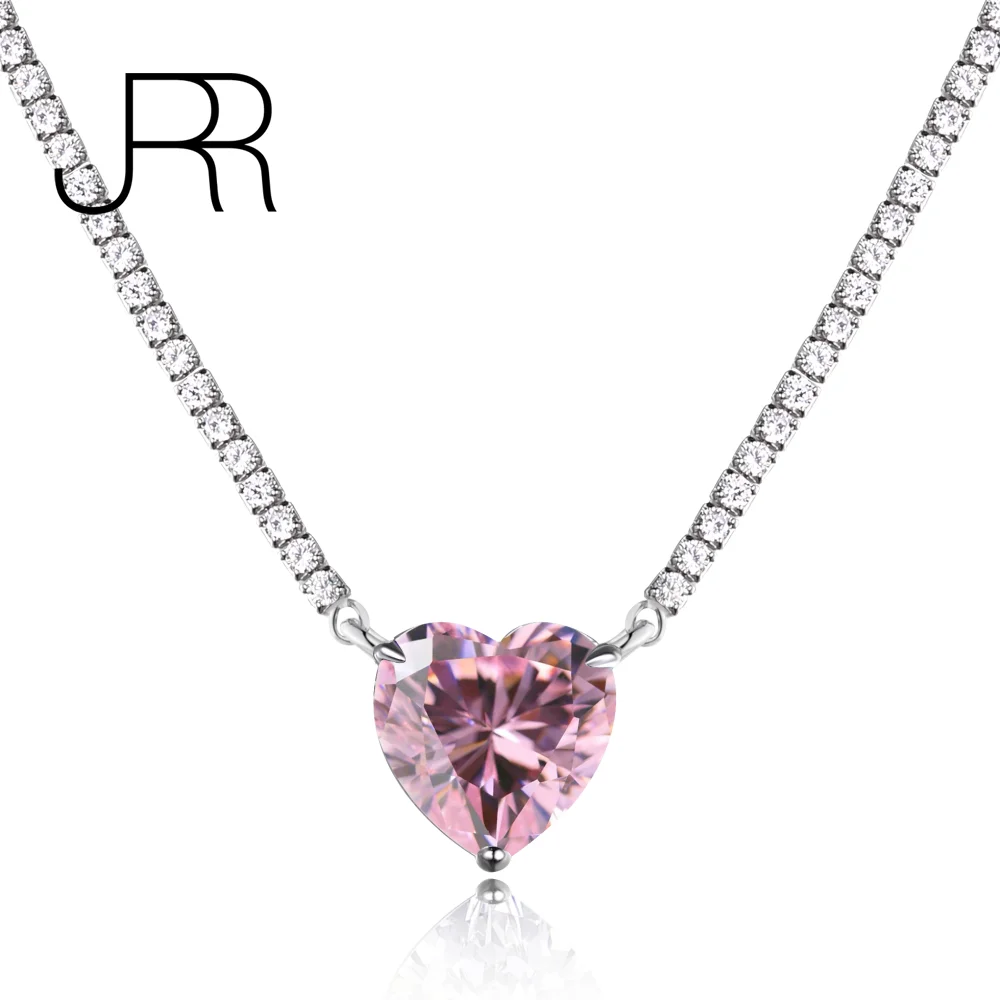 JRR Luxury 925 Sterling Silver Ice Out Pink Heart Simulation Diamond Tennis Necklace Ladies Wedding Party Fine Jewelry Dropship
JRR Luxury 925 Sterling Silver Ice Out Pink Heart Simulation Diamond Tennis Necklace Ladies Wedding Party Fine Jewelry Dropship