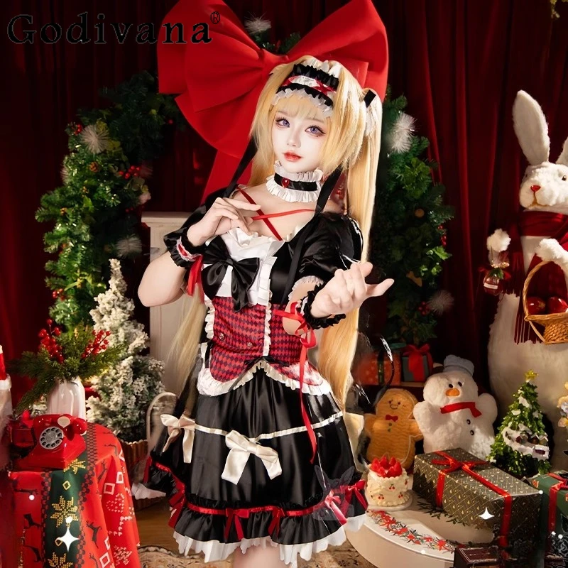 Women Cosplay Bow Top Sweet Skirt Set for Halloween Christmas Festival Party Suits Female Role Playing Skirt Outfits
Women Cosplay Bow Top Sweet Skirt Set for Halloween Christmas Festival Party Suits Female Role Playing Skirt Outfits