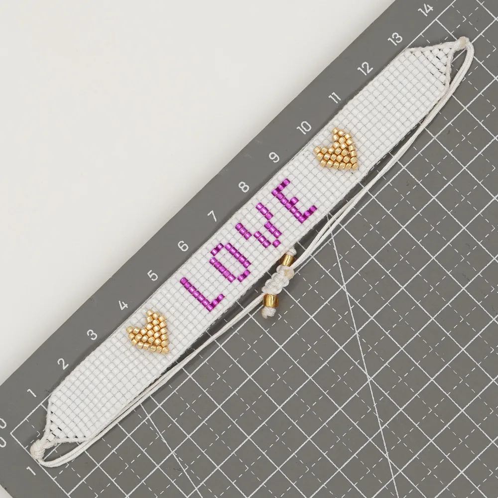ZGMXR Rice bead bracelet Creativity Bohemia Heart LOVE Hand-woven Pattern Fashion Female Simple Adjustable Beaded bracelet
ZGMXR Rice bead bracelet Creativity Bohemia Heart LOVE Hand-woven Pattern Fashion Female Simple Adjustable Beaded bracelet