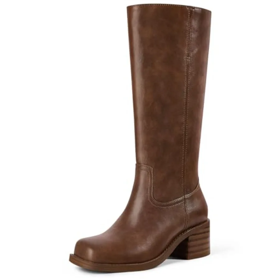 MUCCCUTE Campus Knee High Boots for Women Wide Calf Square Toe Chunky Block Low Heel Tall Long Boots Pull On
MUCCCUTE Campus Knee High Boots for Women Wide Calf Square Toe Chunky Block Low Heel Tall Long Boots Pull On