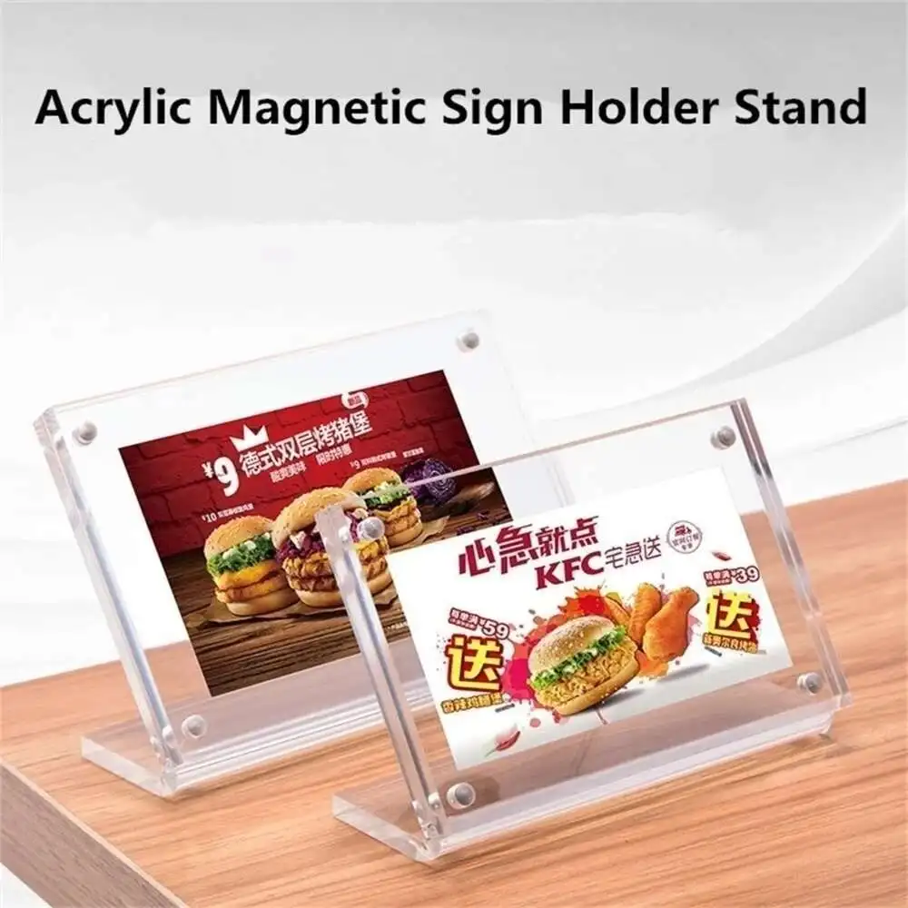 70*105mm Acrylic Photo Frame Black Clear Small Paper Frame Desk Table Sign Holders Card Price Tag Label Cover Price Tag Display
70*105mm Acrylic Photo Frame Black Clear Small Paper Frame Desk Table Sign Holders Card Price Tag Label Cover Price Tag Display