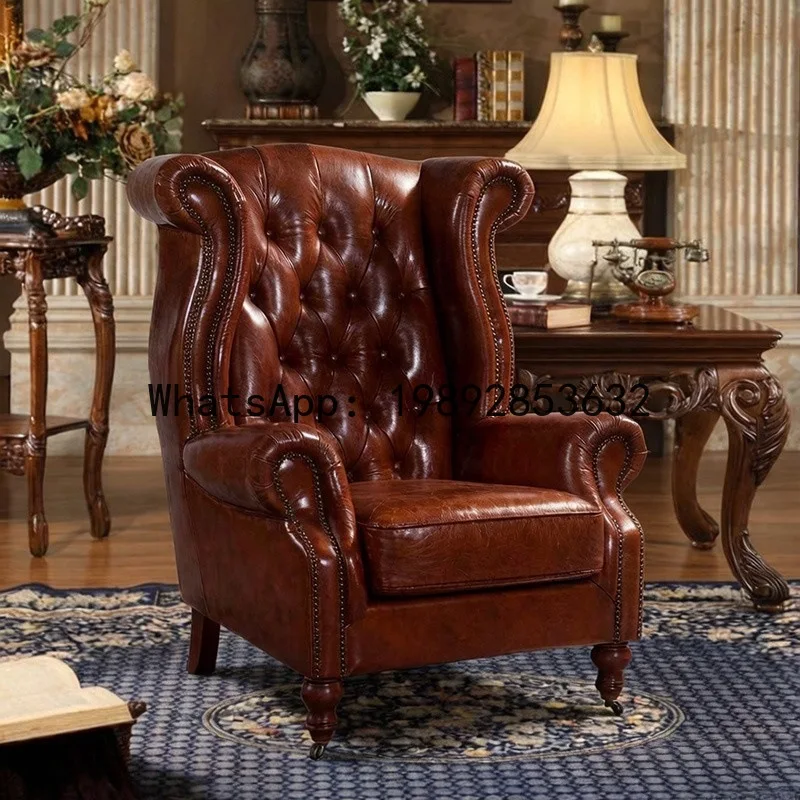 X-21 genuine leather tiger chair single sofa living room hotel sofa chair retro furniture
X-21 genuine leather tiger chair single sofa living room hotel sofa chair retro furniture