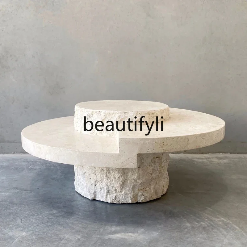 xqqCream wind tunnel stone coffee table creative round wabi-sabi wind living room home light luxury high sense
xqqCream wind tunnel stone coffee table creative round wabi-sabi wind living room home light luxury high sense