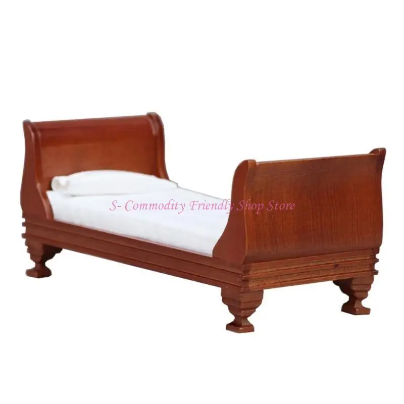 85AE Victorian Styles Miniature Single Bed 1/12 Scale Scene Display Furniture for Dollhouses Bedroom with Realistic Detailed
85AE Victorian Styles Miniature Single Bed 1/12 Scale Scene Display Furniture for Dollhouses Bedroom with Realistic Detailed