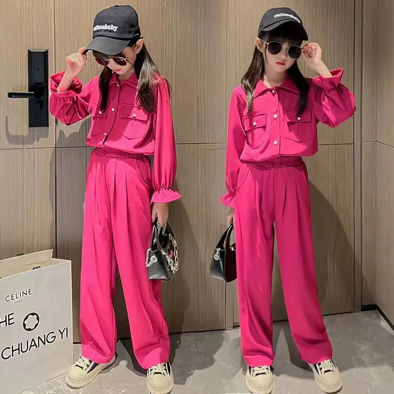 Autumn Girls 2 Pcs Sport Set Young Children Jacket + Pants Kids Tracksuit Teenager Fashion Pockets Design Clothes 5-14Years Old
Autumn Girls 2 Pcs Sport Set Young Children Jacket + Pants Kids Tracksuit Teenager Fashion Pockets Design Clothes 5-14Years Old