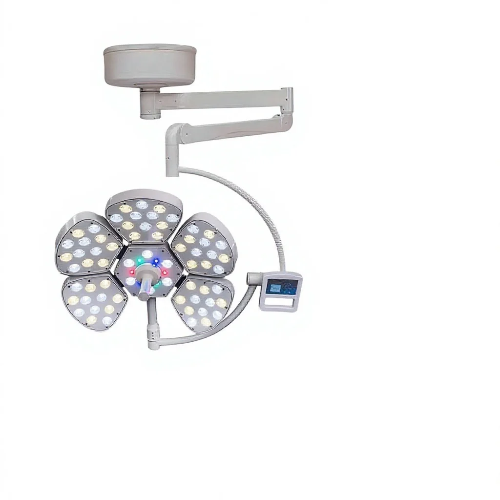 5 Petals Single Head Shadowless Surgical Light Modern Design LED Operating Lamp Ceiling Mount For Medical Clinic Equipment
5 Petals Single Head Shadowless Surgical Light Modern Design LED Operating Lamp Ceiling Mount For Medical Clinic Equipment
