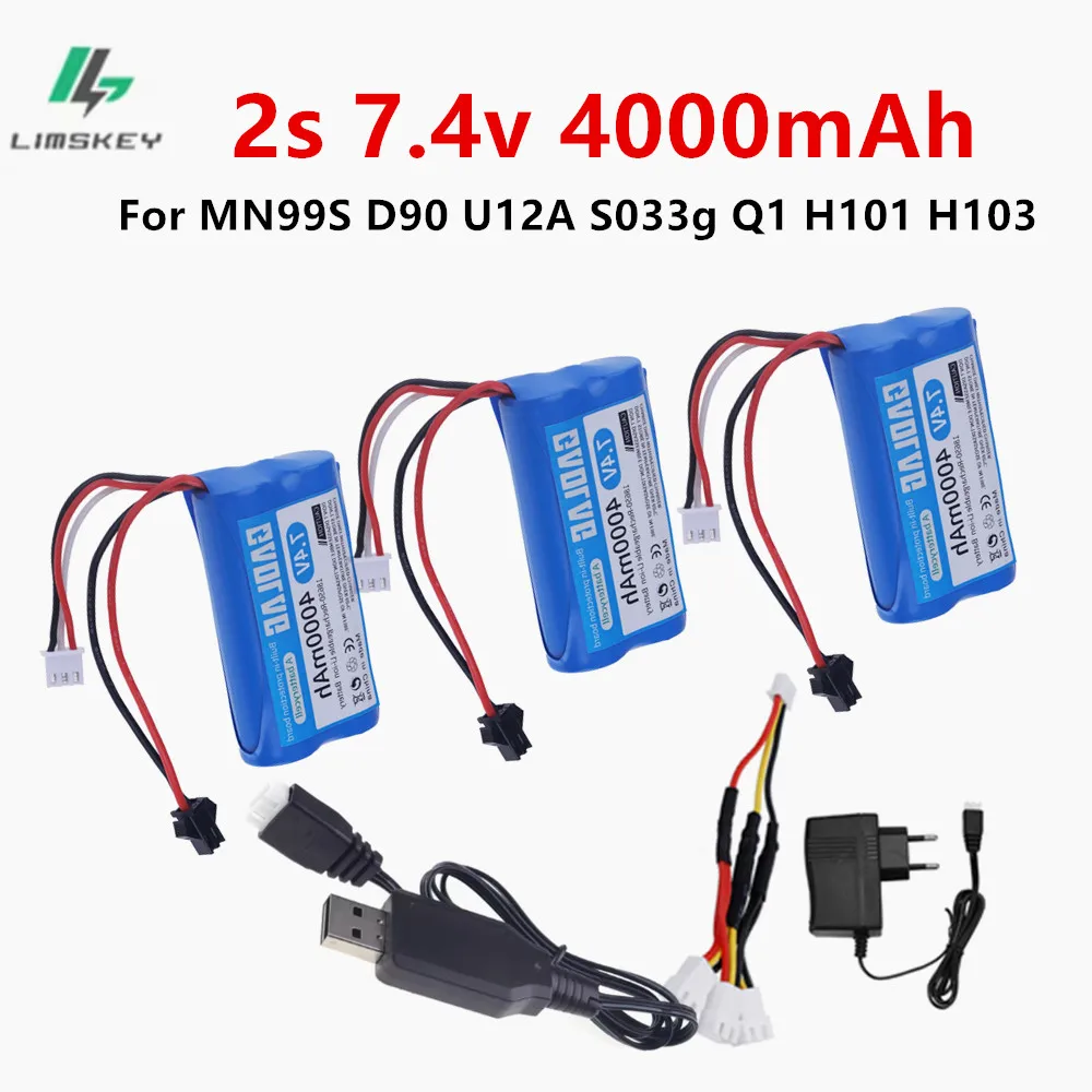 Литий-ионный аккумулятор 7.4V 4000mAh для радиоуправляемых лодок, автомобилей, танков, дронов WPL MN99S D90 U12A S033g Q1 H101, запчасти, 2S 7.4V аккумулятор
Литий-ионный аккумулятор 7.4V 4000mAh для радиоуправляемых лодок, автомобилей, танков, дронов WPL MN99S D90 U12A S033g Q1 H101, запчасти, 2S 7.4V аккумулятор