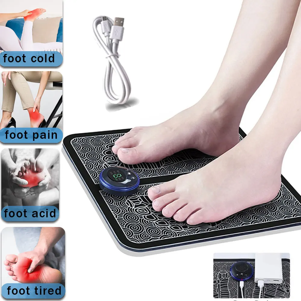 EMS Foot Massager Pad Portable Foldable Massage pad Body Muscle Stimulation Improve Blood Circulation Relief Pain Relax Feet
EMS Foot Massager Pad Portable Foldable Massage pad Body Muscle Stimulation Improve Blood Circulation Relief Pain Relax Feet