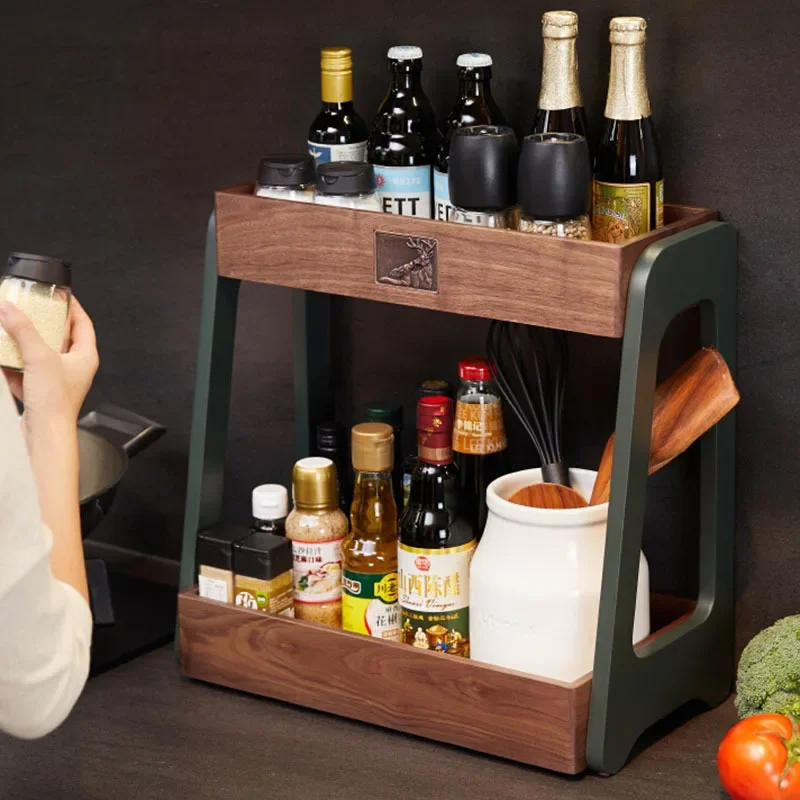 Spice Rack Black Walnut Solid Wood Shelf for No Punching Practical Strong Multifunction Kitchen storage rack Organization
Spice Rack Black Walnut Solid Wood Shelf for No Punching Practical Strong Multifunction Kitchen storage rack Organization