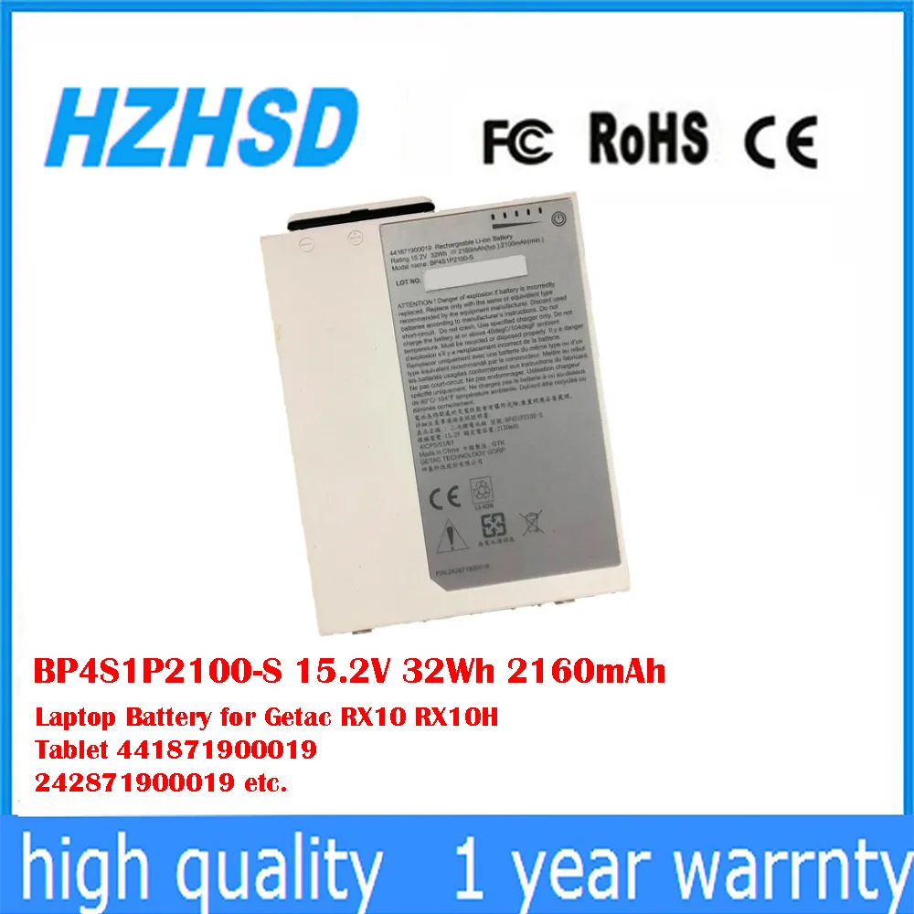 BP4S1P2100-S 15.2V 32Wh 2160mAh Laptop Battery for Getac RX10 RX10H Tablet 441871900019 242871900019 etc.
BP4S1P2100-S 15.2V 32Wh 2160mAh Laptop Battery for Getac RX10 RX10H Tablet 441871900019 242871900019 etc.