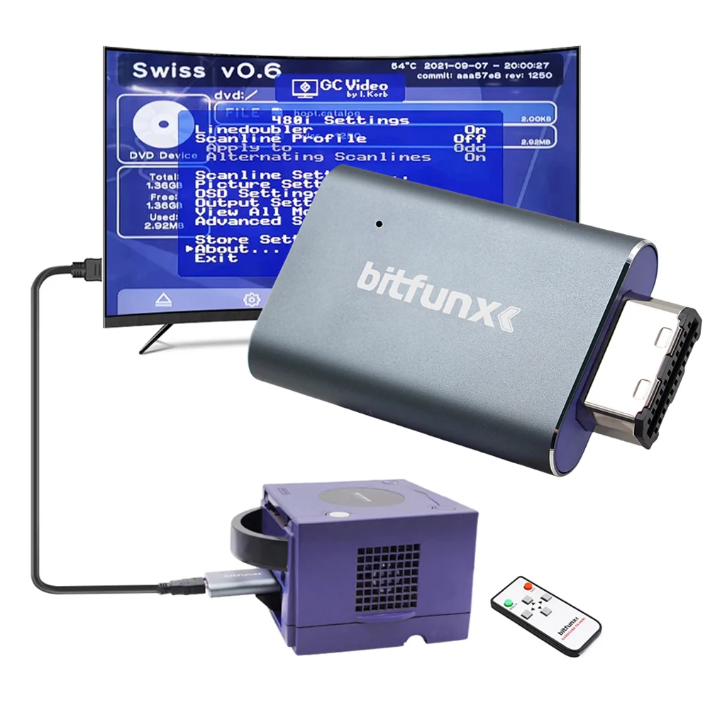 HDMI-Compatible Adapter Converter with Remote Line Doubler Digital To HDMI-Compatible Metal Converter for Gamecube NGC Console
HDMI-Compatible Adapter Converter with Remote Line Doubler Digital To HDMI-Compatible Metal Converter for Gamecube NGC Console