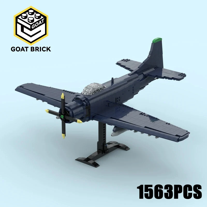 Fighter Jets Moc Bricks US Navy AD-2 Skyraider Technology Modular Building Blocks Model Gift Christmas Toy DIY Set Assembly!
Fighter Jets Moc Bricks US Navy AD-2 Skyraider Technology Modular Building Blocks Model Gift Christmas Toy DIY Set Assembly!