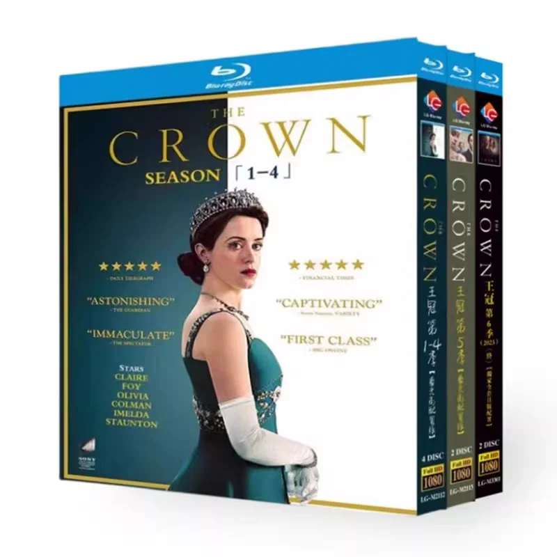 BD Blu-ray High-Definition US TV Series The Crown Seasons 1–6 8-Disc Box Set
BD Blu-ray High-Definition US TV Series The Crown Seasons 1–6 8-Disc Box Set