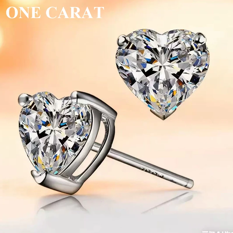 One Carat 0.5-2CT Heart Cut Moissanite Stud Earrings for Women Jewelry, Elegant Gift for Anniversary, Wedding or Daily Wear
One Carat 0.5-2CT Heart Cut Moissanite Stud Earrings for Women Jewelry, Elegant Gift for Anniversary, Wedding or Daily Wear