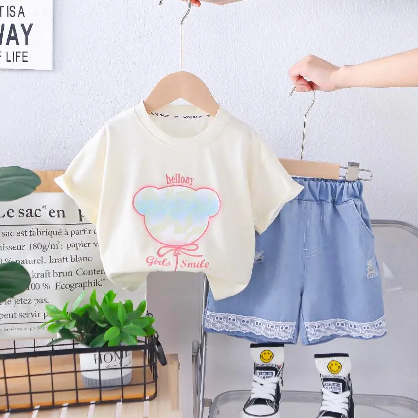 Boutique Summer Outfits 6 To 12 Months Kids Baby Clothes Cute Bear Bowtie Short Sleeve T-shirts And Shorts Toddler Girls Sets
Boutique Summer Outfits 6 To 12 Months Kids Baby Clothes Cute Bear Bowtie Short Sleeve T-shirts And Shorts Toddler Girls Sets