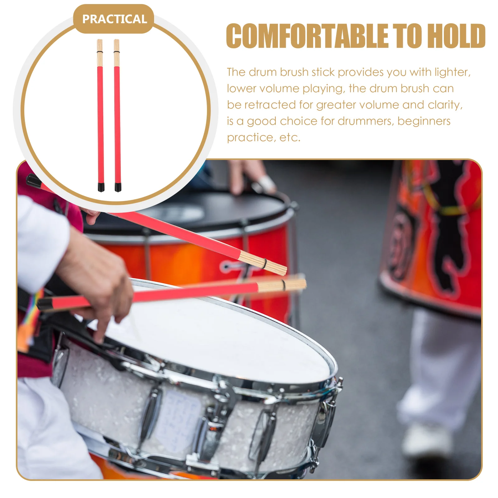 Drum Stick Accessory Bamboo Mallets Sticks Percussion Instrument Durable Wear Resistant Sound Quality Long Lifespan Great
Drum Stick Accessory Bamboo Mallets Sticks Percussion Instrument Durable Wear Resistant Sound Quality Long Lifespan Great